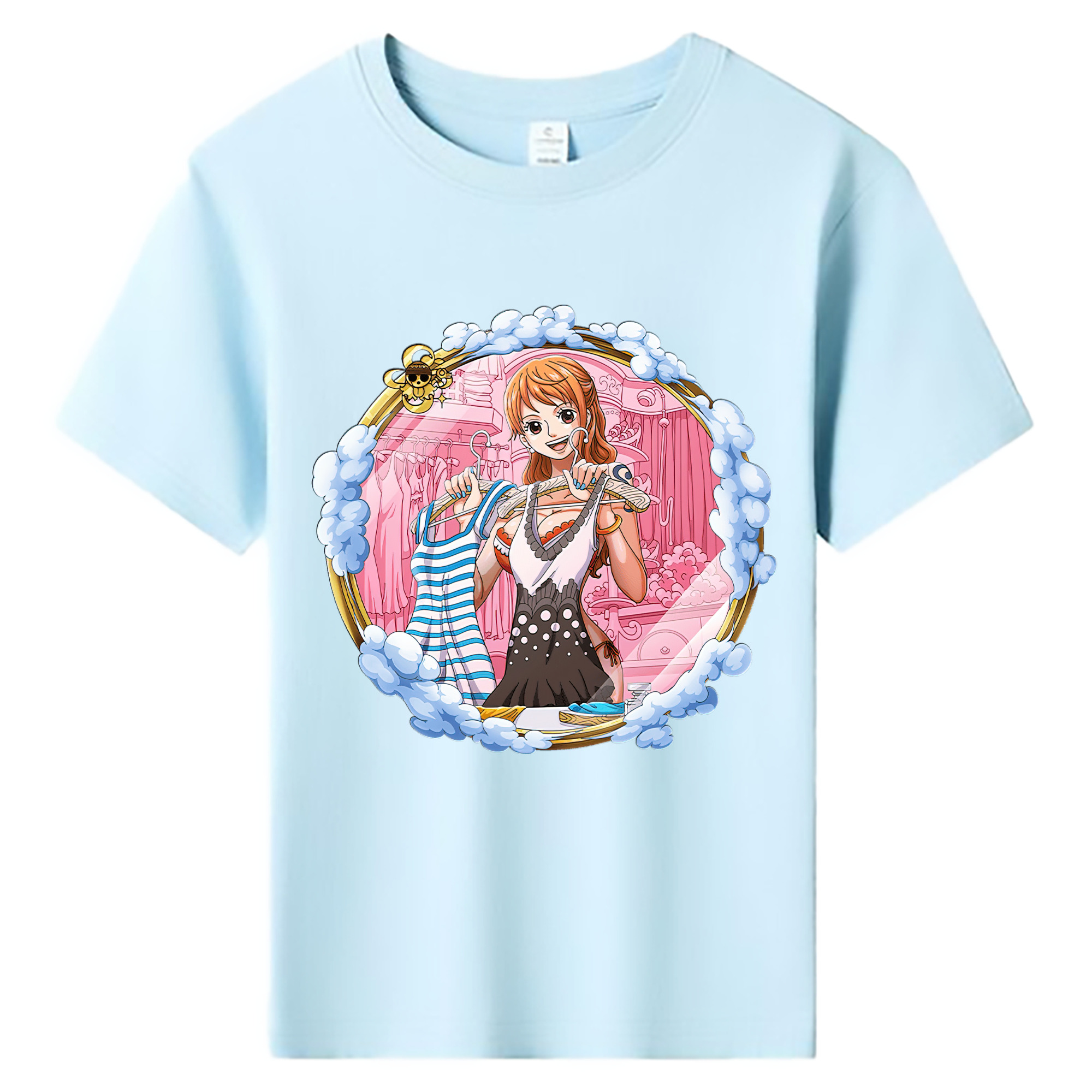 （画像用） ワンピース ナミ ONE PIECE Nami 綿100％キッズTシャツ（フロントプリント）